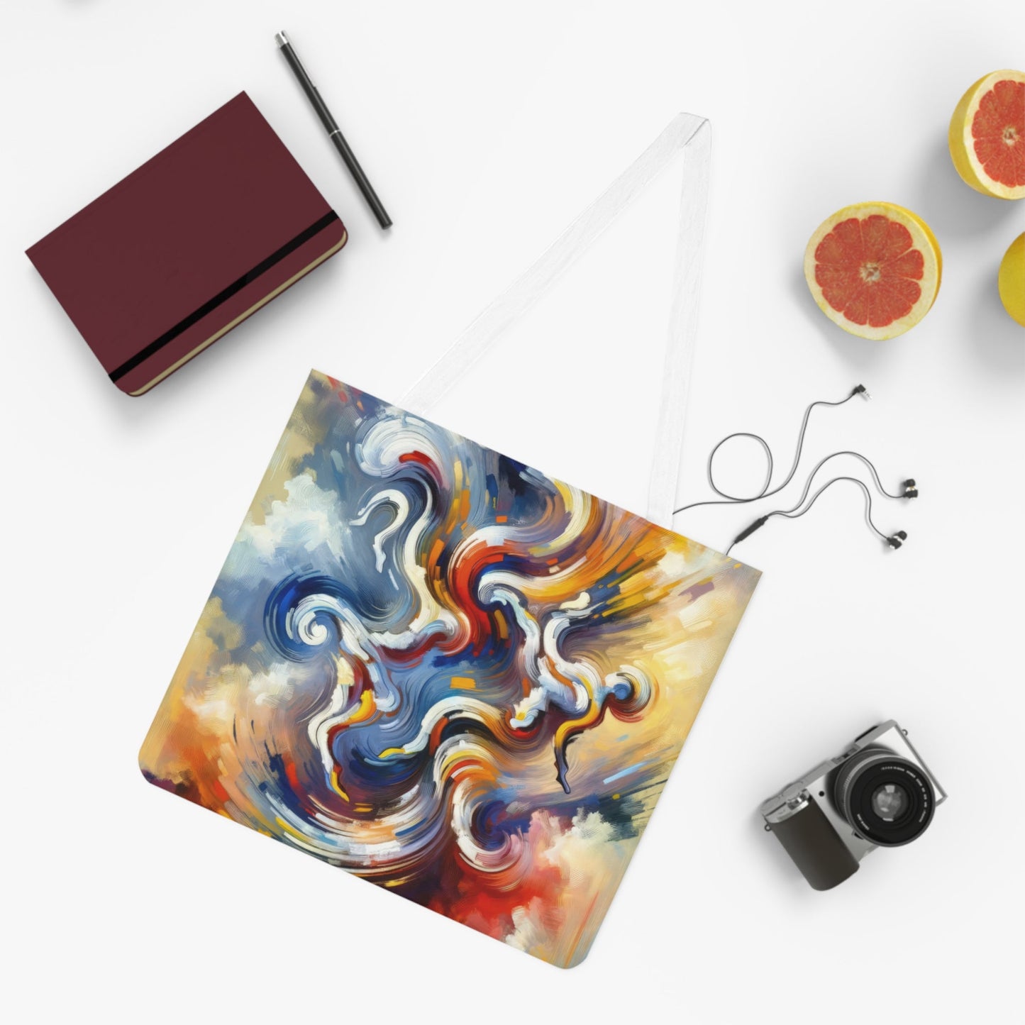 Dancing Disruption Tachism Shoulder Tote Bag (AOP) - ATUH.ART