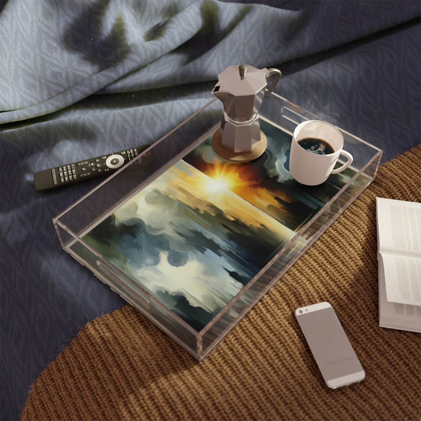 Dawn Dispels Darkness Acrylic Serving Tray - ATUH.ART