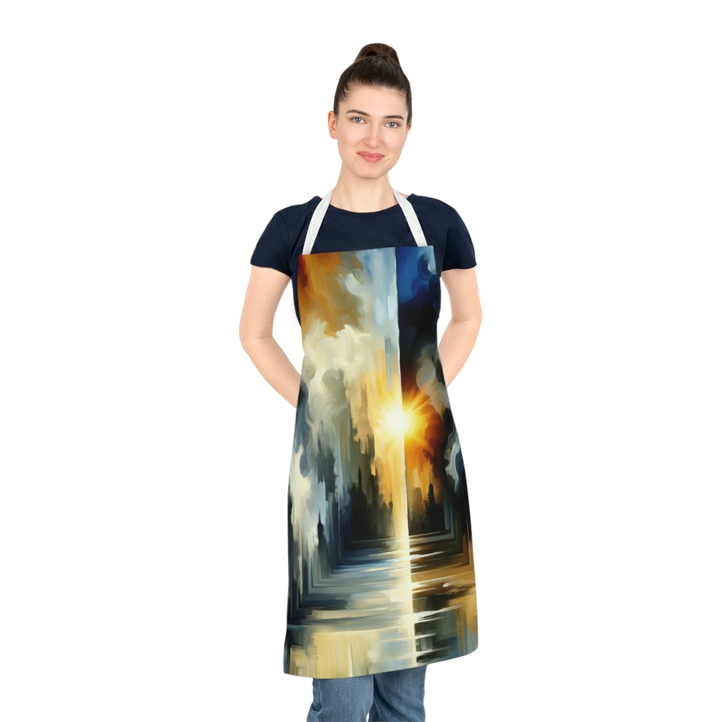 Dawn Dispels Darkness Adult Apron (AOP) - ATUH.ART