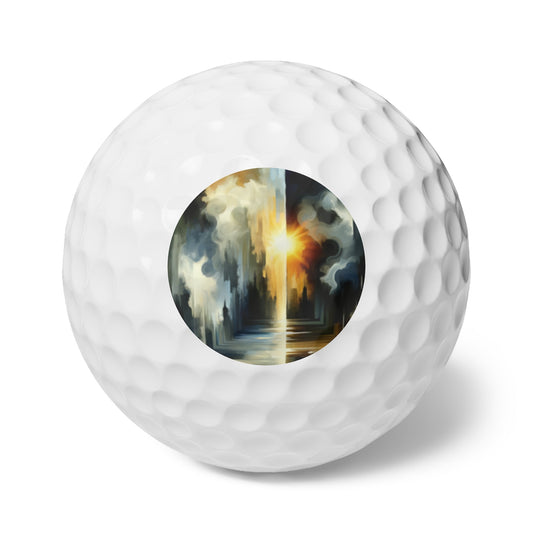 Dawn Dispels Darkness Golf Balls, 6pcs - ATUH.ART