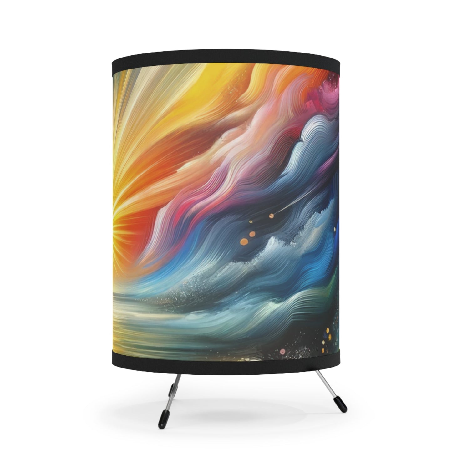 Dawn New Consciousness Tripod Lamp with High-Res Printed Shade, US\CA plug - ATUH.ART