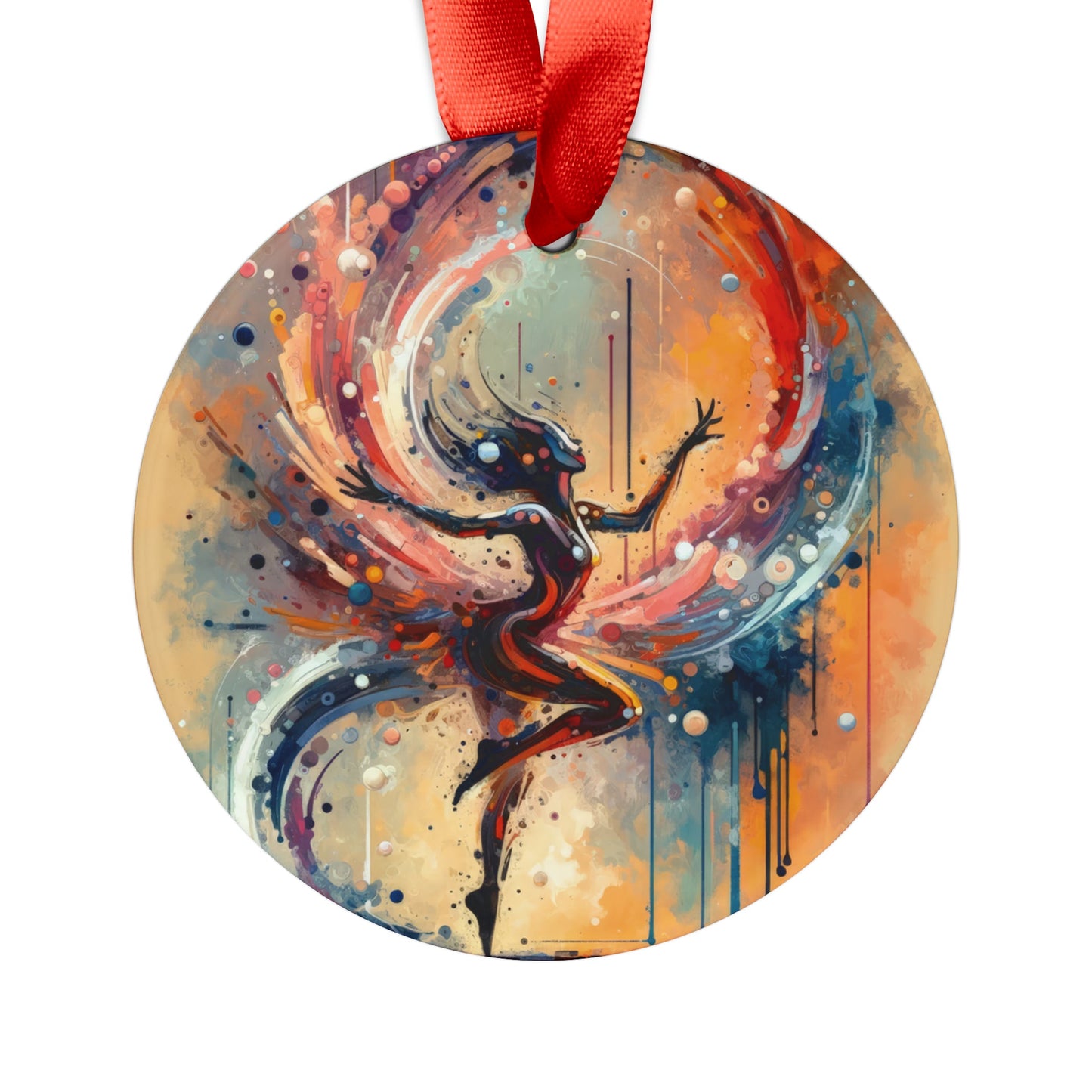 Decision Dance Tachism Acrylic Ornament with Ribbon - ATUH.ART