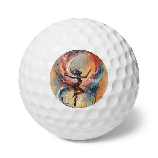 Decision Dance Tachism Golf Balls, 6pcs - ATUH.ART