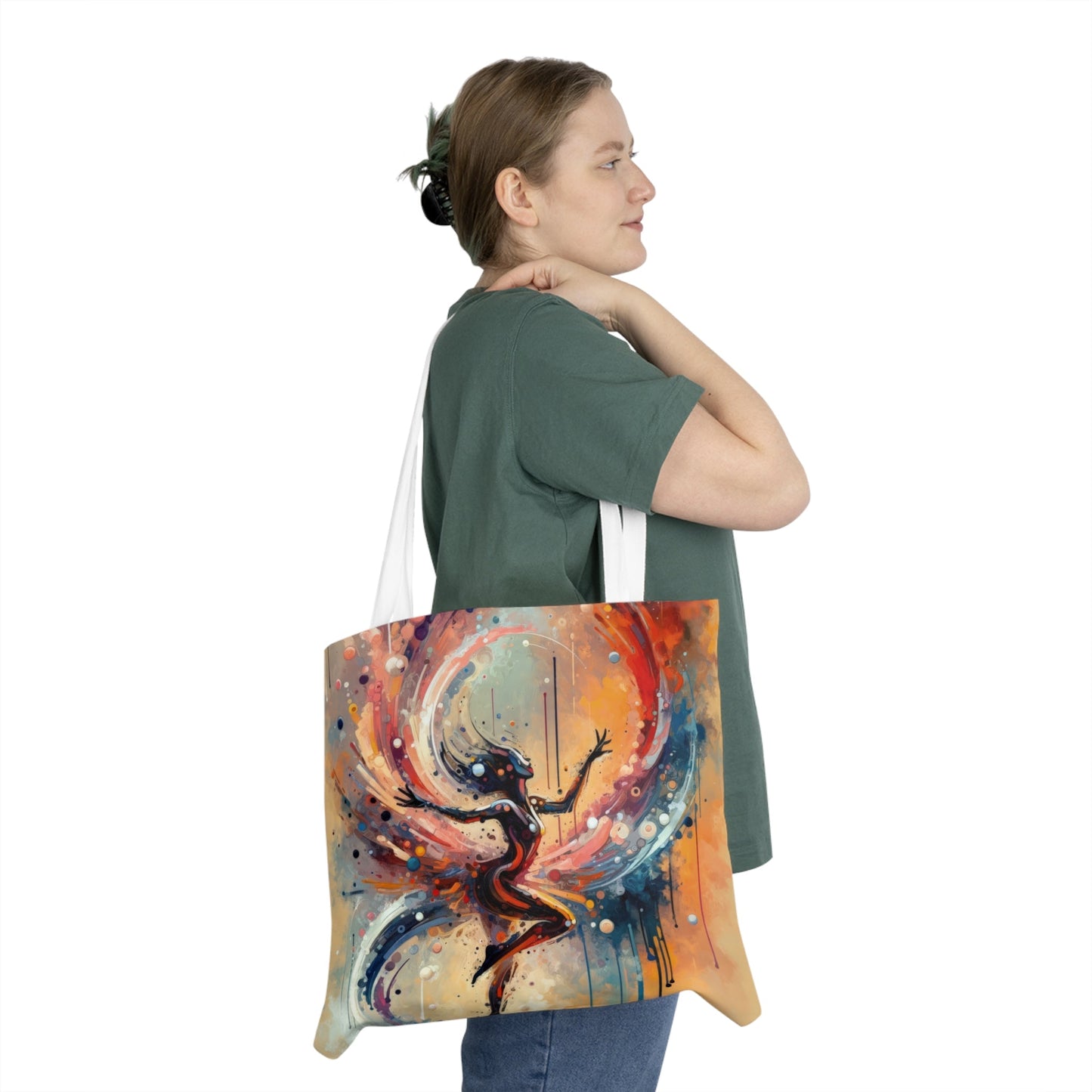 Decision Dance Tachism Shoulder Tote Bag (AOP) - ATUH.ART