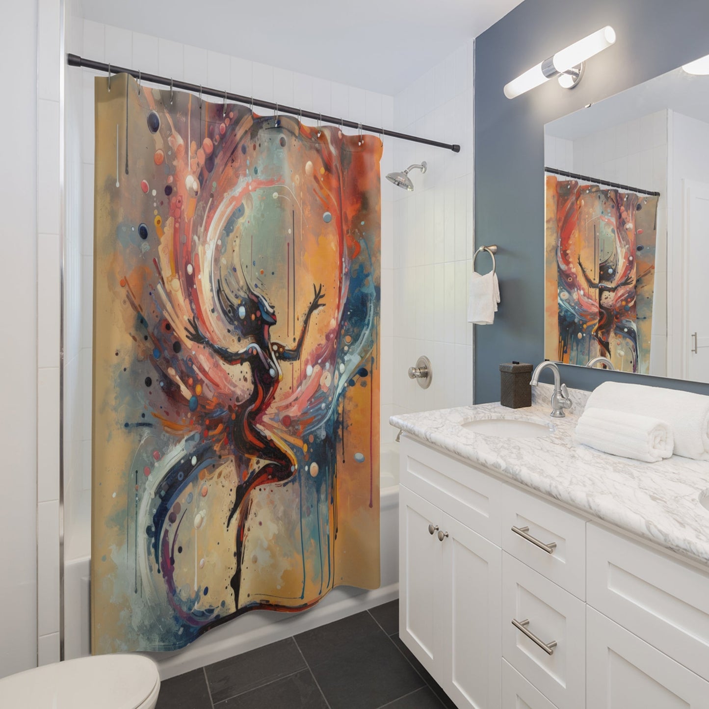 Decision Dance Tachism Shower Curtains - ATUH.ART