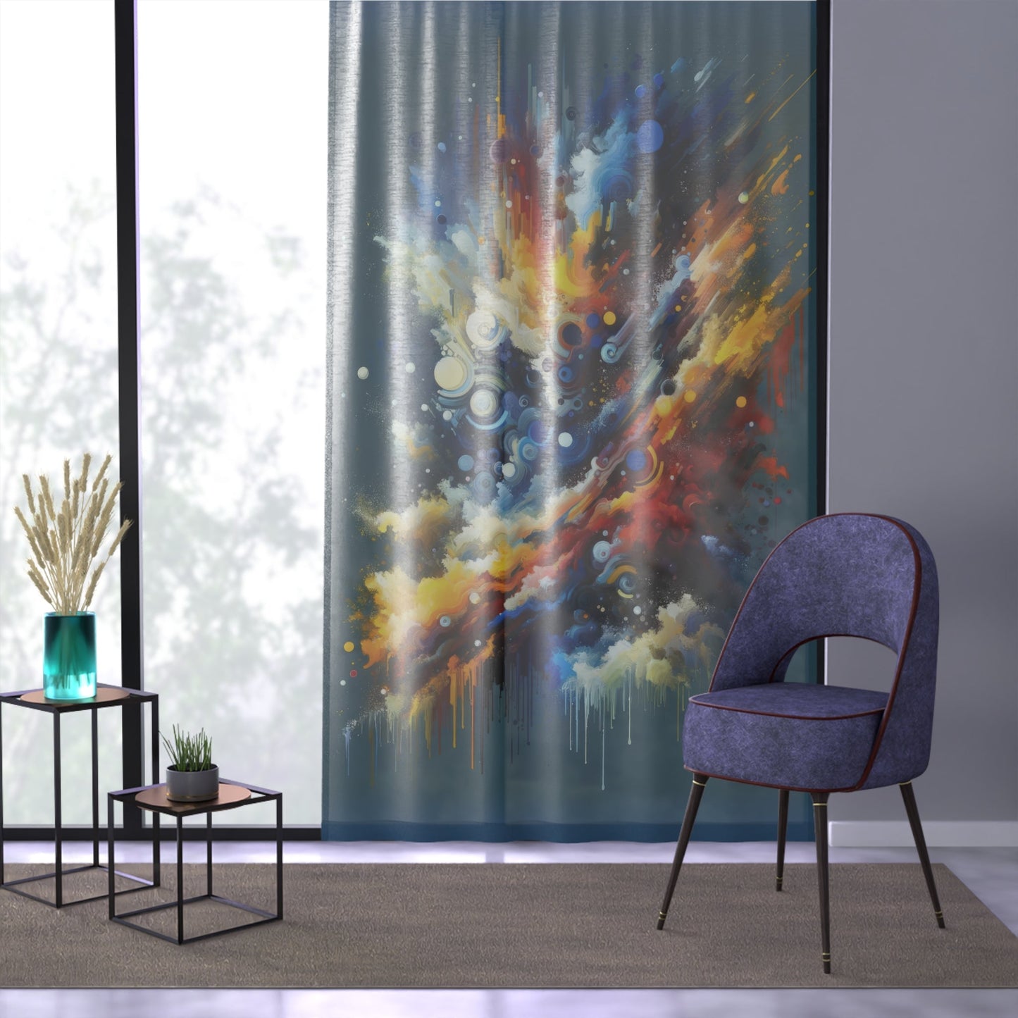 Decisive Mental Action Window Curtain - ATUH.ART