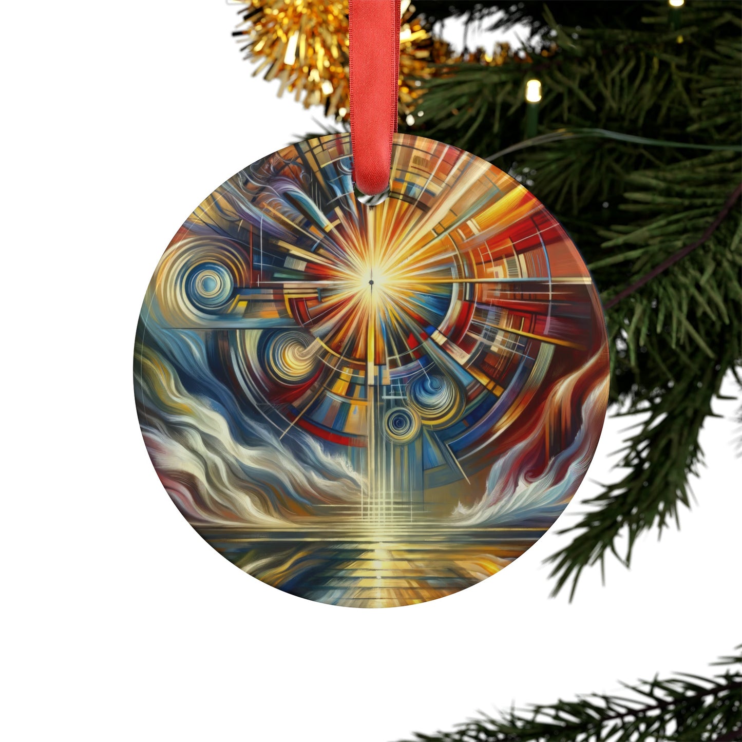 Declaration Movement Transformation Acrylic Ornament with Ribbon - ATUH.ART