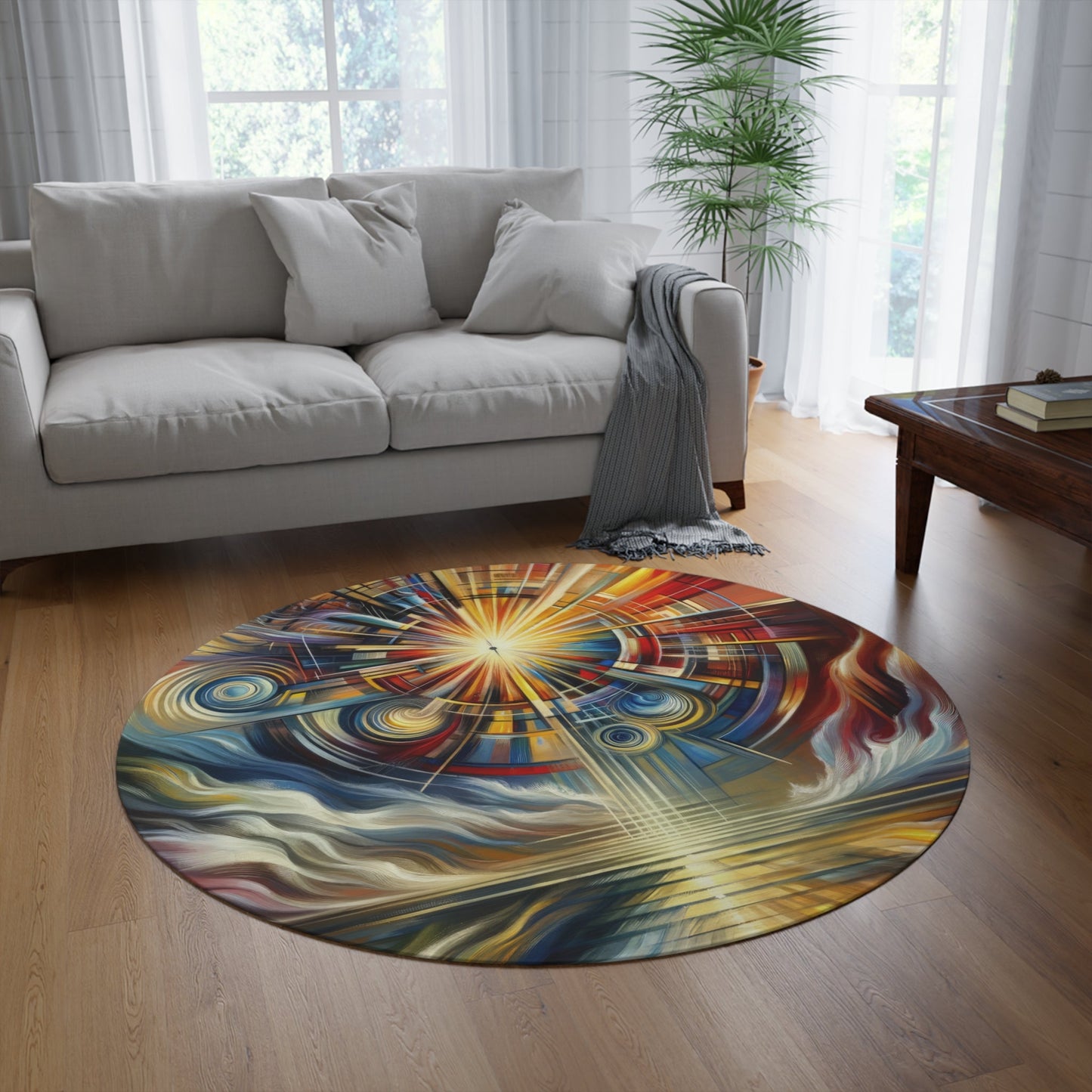 Declaration Movement Transformation Round Rug - ATUH.ART