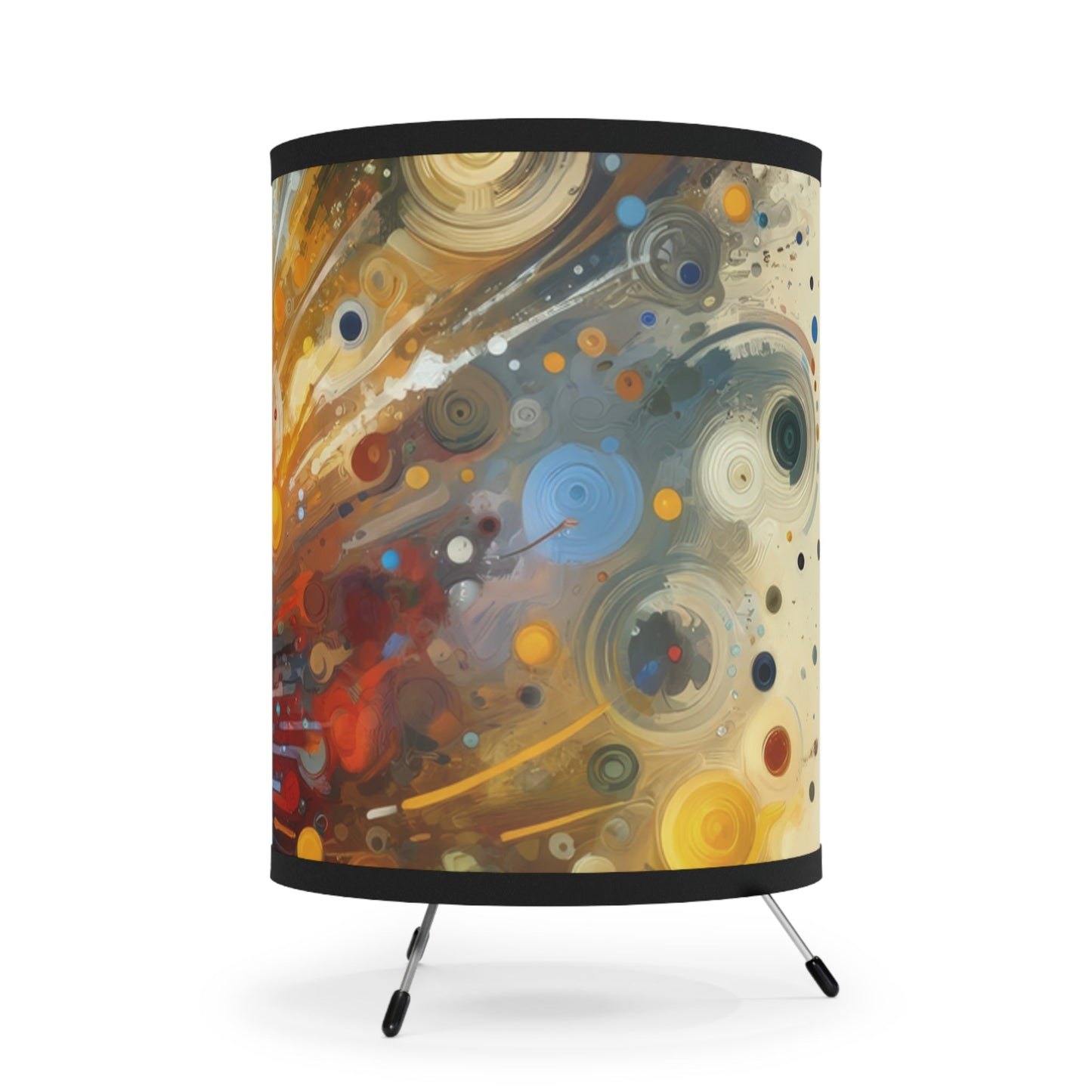 Desire Visualization Tachism Tripod Lamp with High-Res Printed Shade, US\CA plug - ATUH.ART