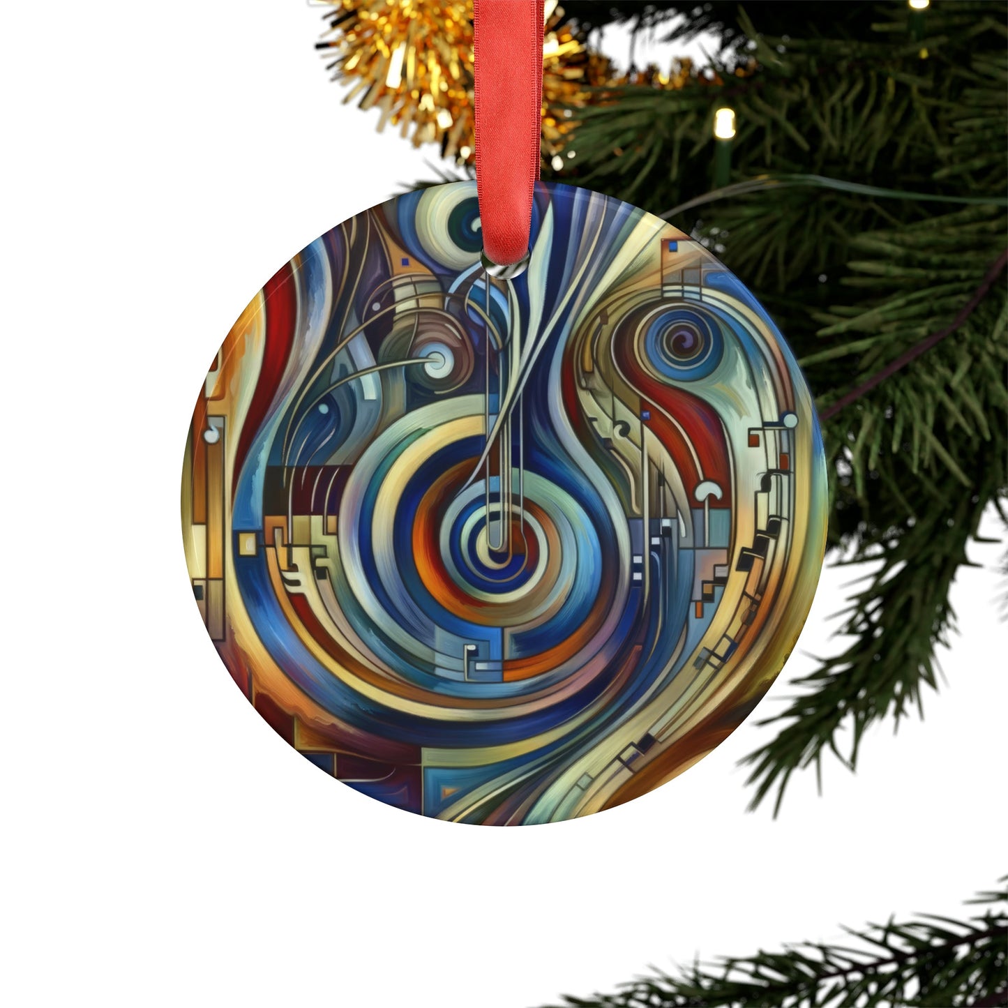 Dexterity Empathetic Repetition Acrylic Ornament with Ribbon - ATUH.ART