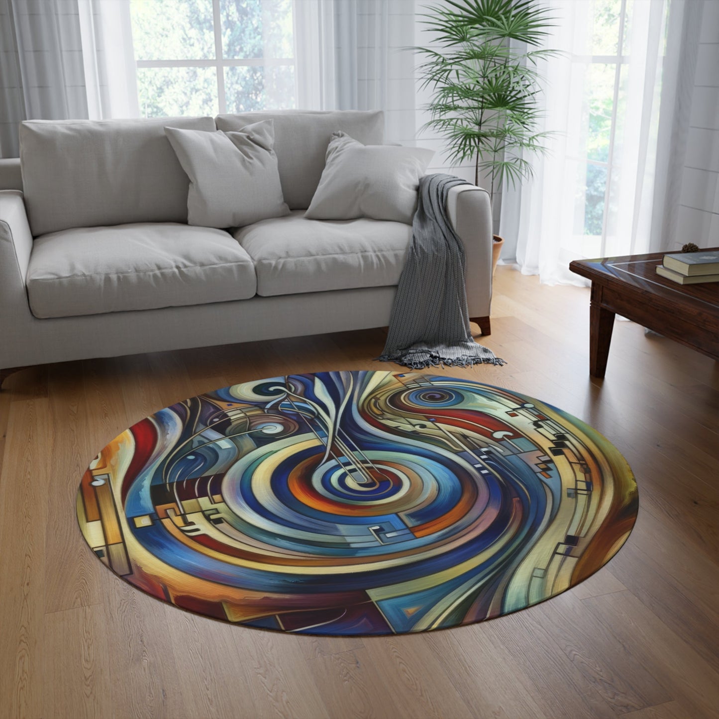 Dexterity Empathetic Repetition Round Rug - ATUH.ART