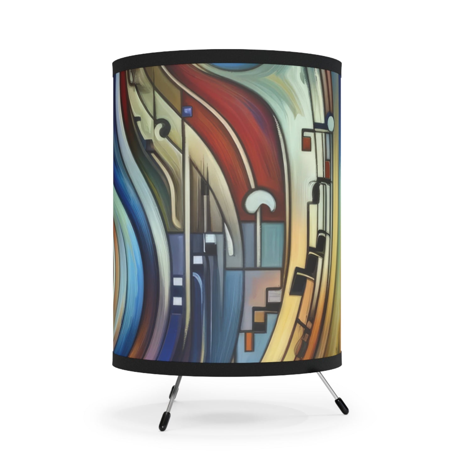 Dexterity Empathetic Repetition Tripod Lamp with High-Res Printed Shade, US\CA plug - ATUH.ART