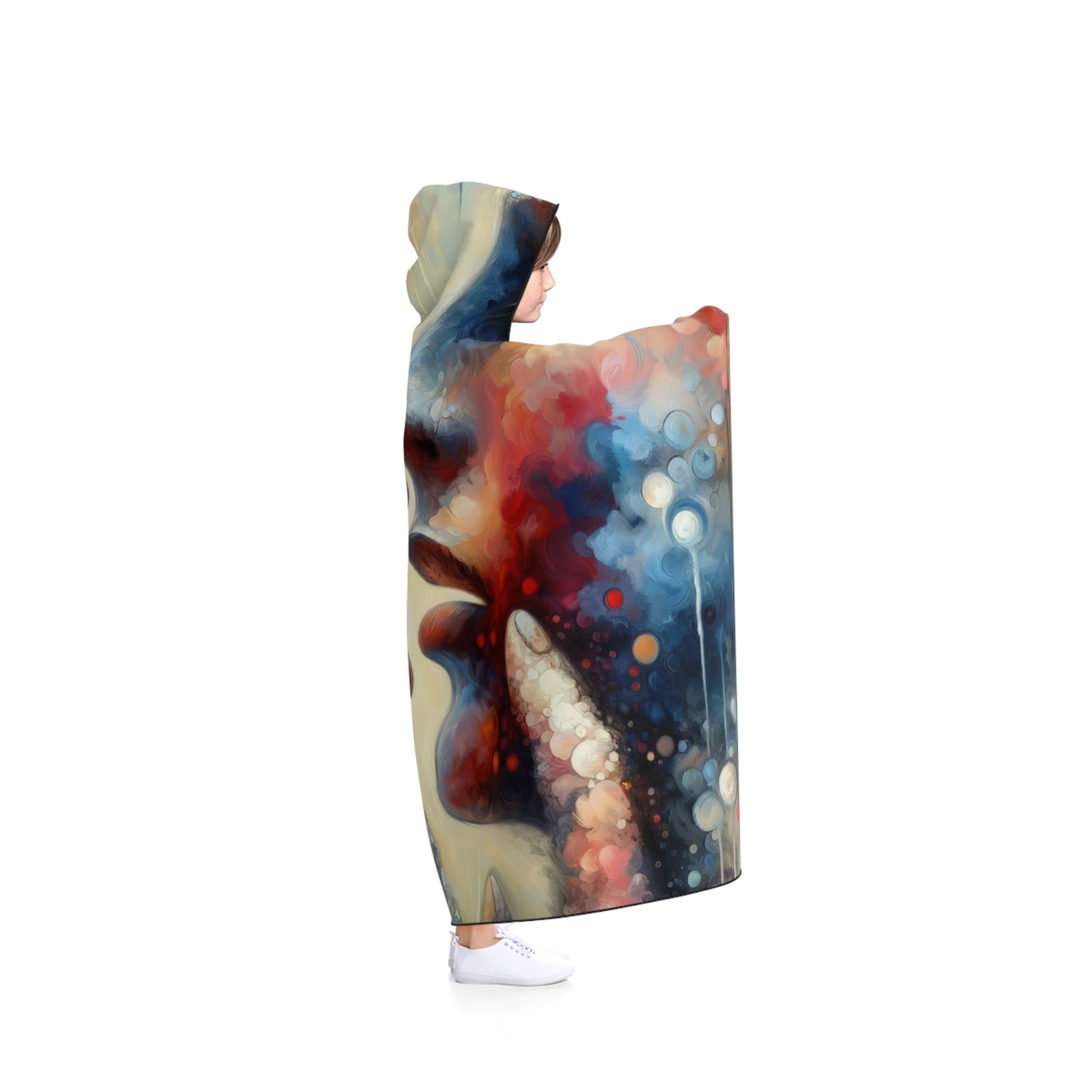 Dialogue Trust Tachism Hooded Blanket - ATUH.ART