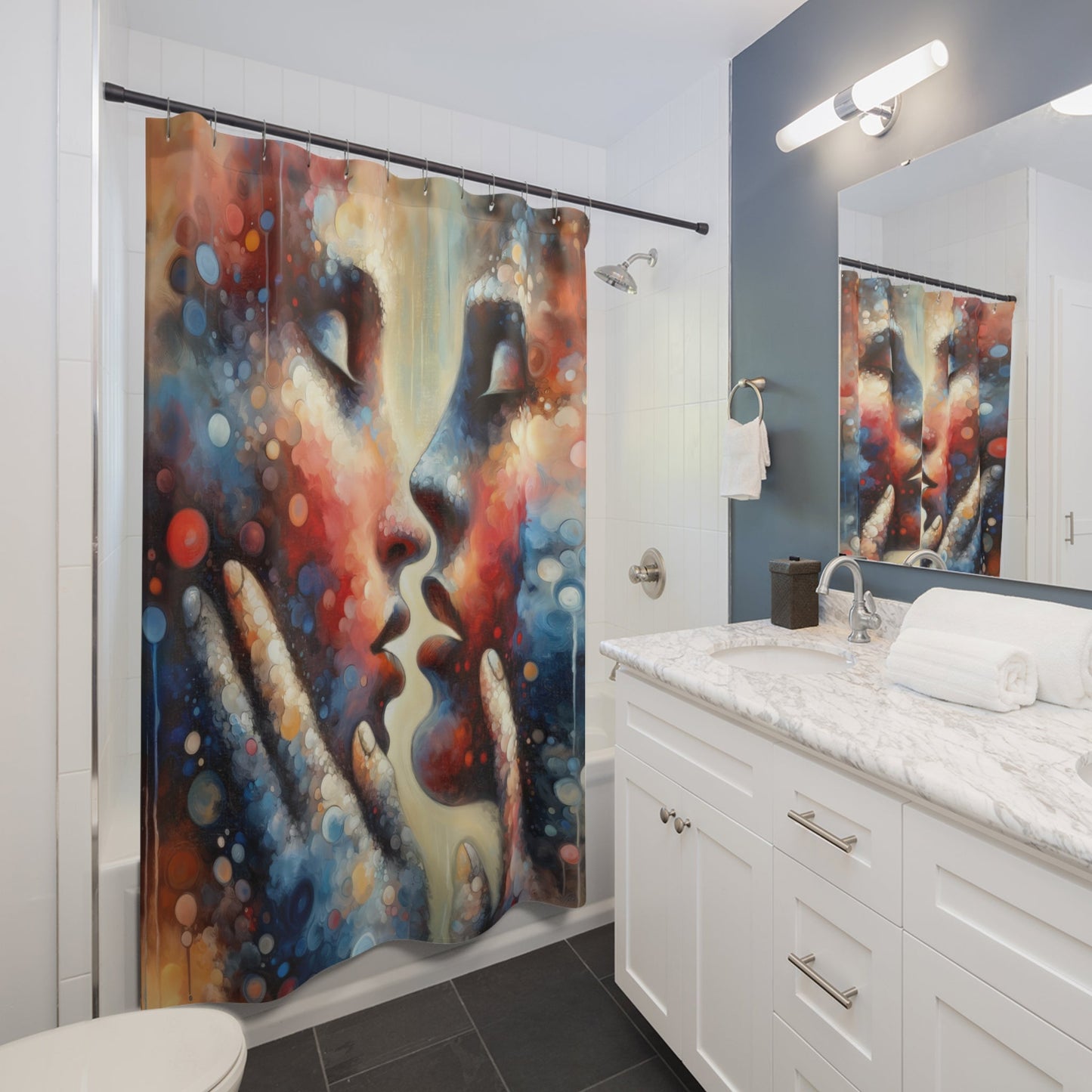 Dialogue Trust Tachism Shower Curtains - ATUH.ART