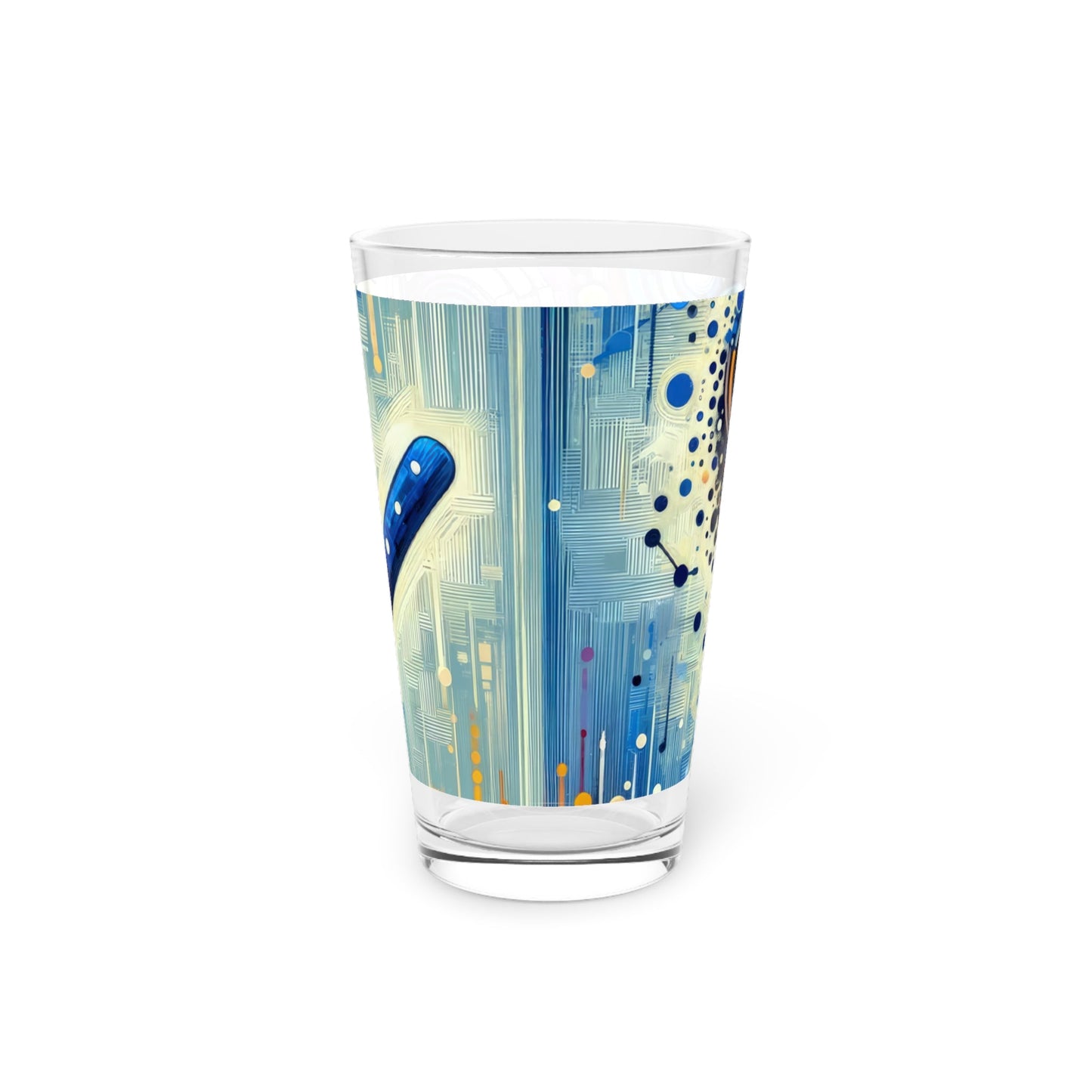 Digital Carving Abstract Pint Glass, 16oz - ATUH.ART