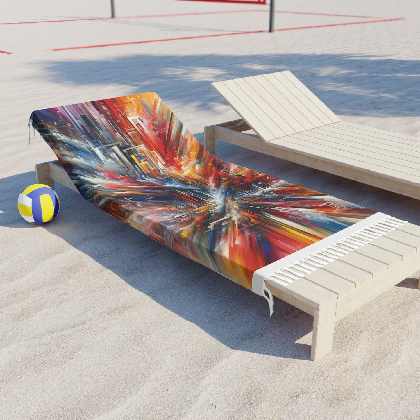 Digital Chaos Symphony Boho Beach Cloth - ATUH.ART