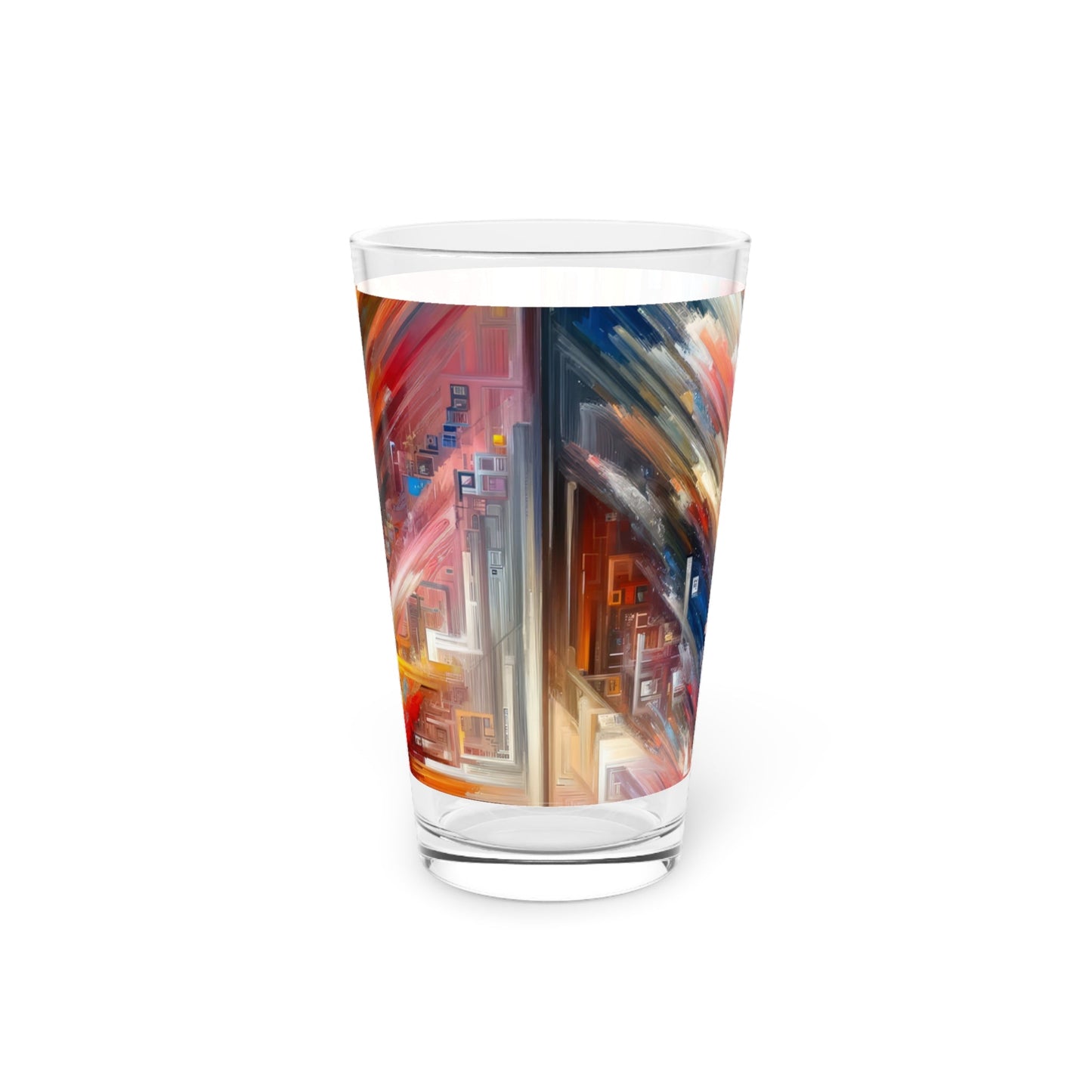 Digital Chaos Symphony Pint Glass, 16oz - ATUH.ART