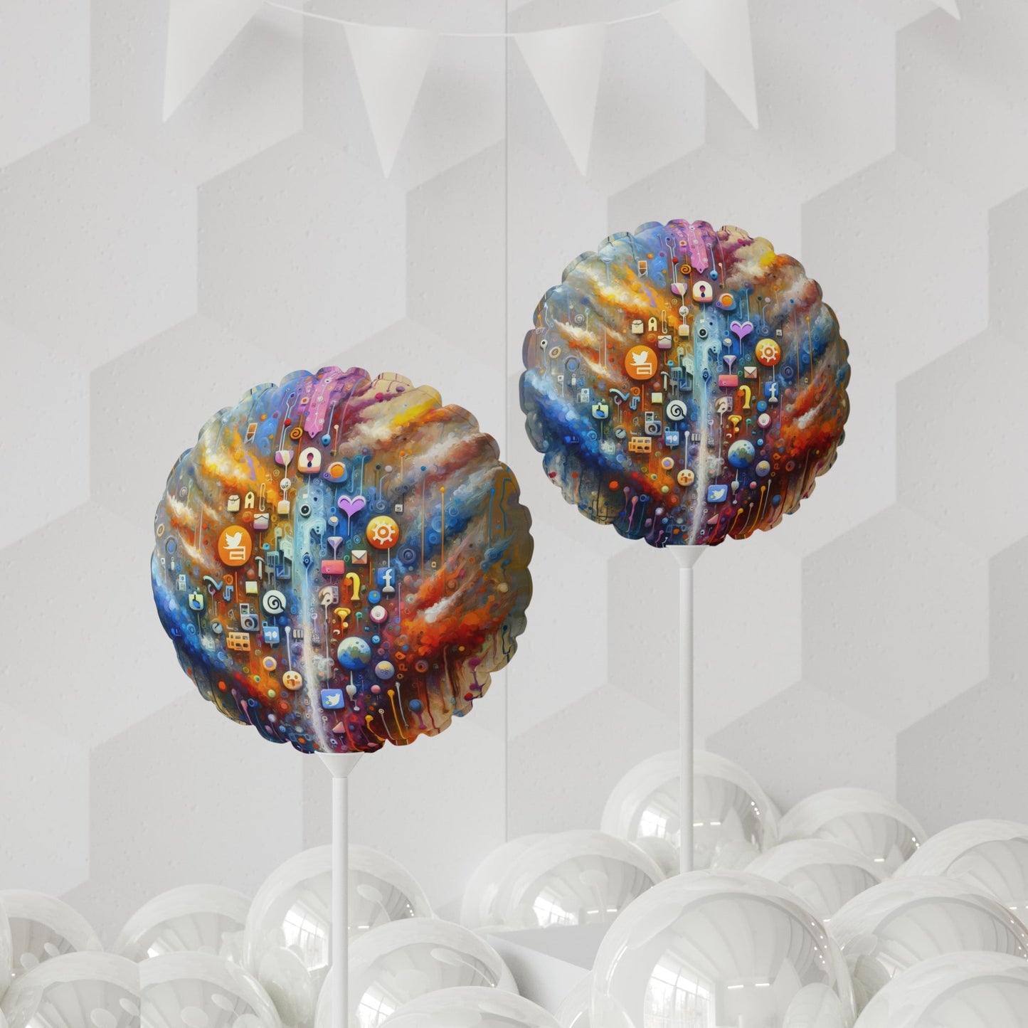 Digital Essence Revelation Balloon (Round and Heart-shaped), 11" - ATUH.ART