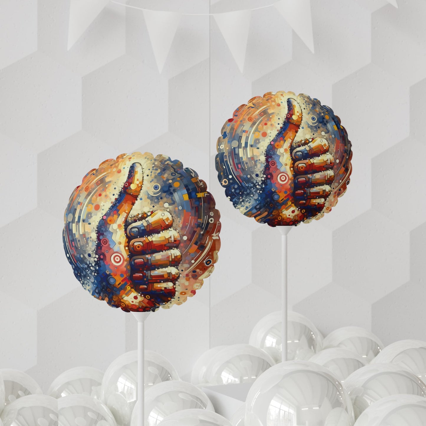 Digital Gratitude Nod Balloon (Round and Heart-shaped), 11" - ATUH.ART