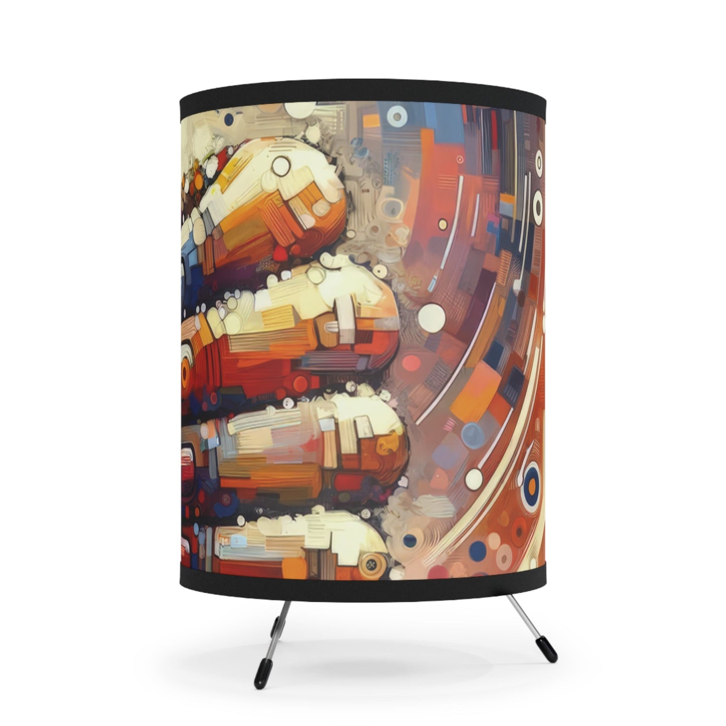 Digital Gratitude Nod Tripod Lamp with High-Res Printed Shade, US\CA plug - ATUH.ART