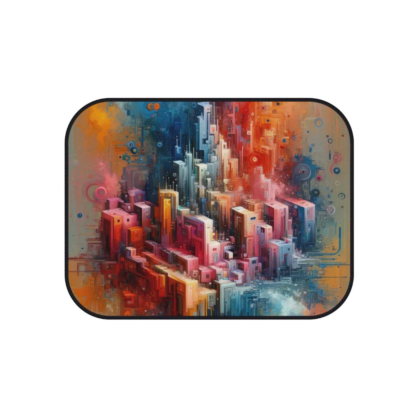 Digital Harmony Tachism Car Mats (Set of 4) - ATUH.ART