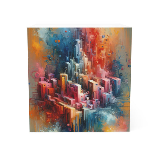 Digital Harmony Tachism Note Cube - ATUH.ART