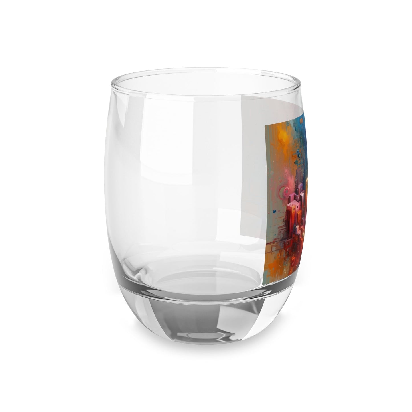 Digital Harmony Tachism Whiskey Glass - ATUH.ART