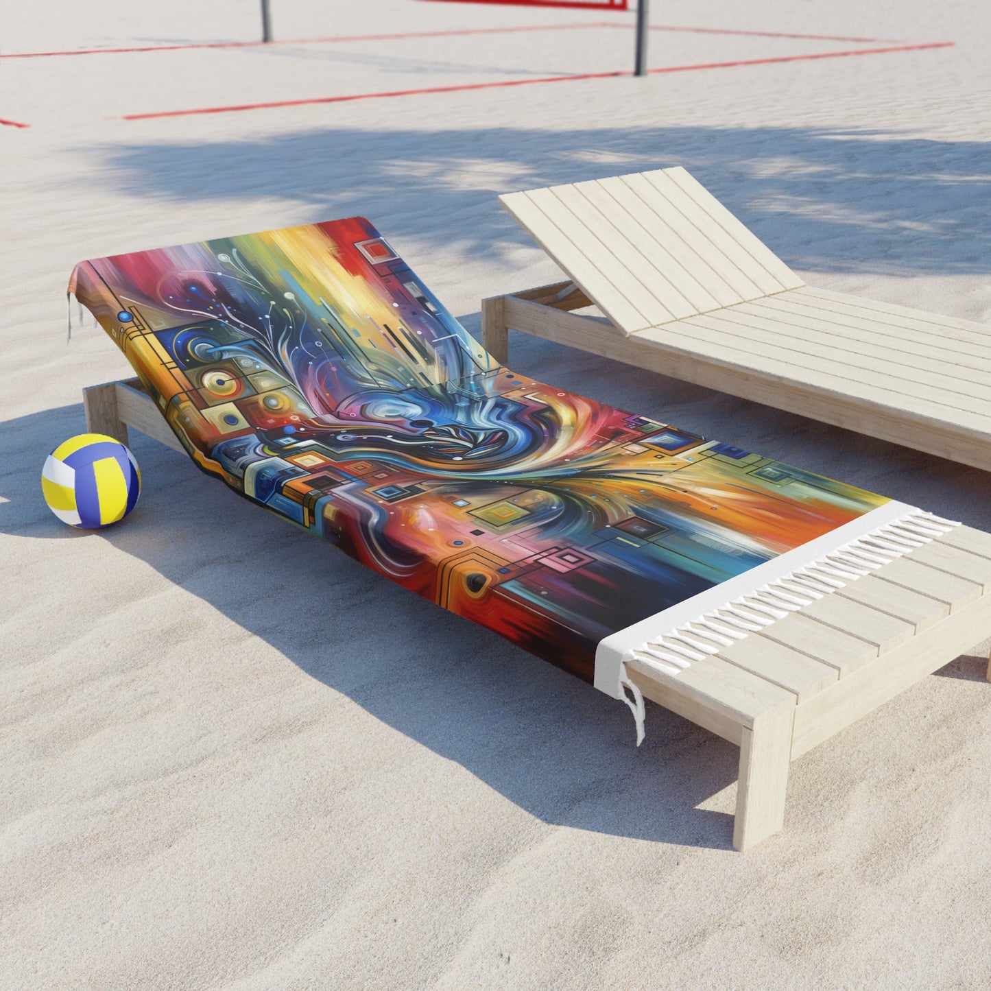 Digital Mindfulness Abstract Boho Beach Cloth - ATUH.ART