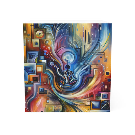 Digital Mindfulness Abstract Note Cube - ATUH.ART