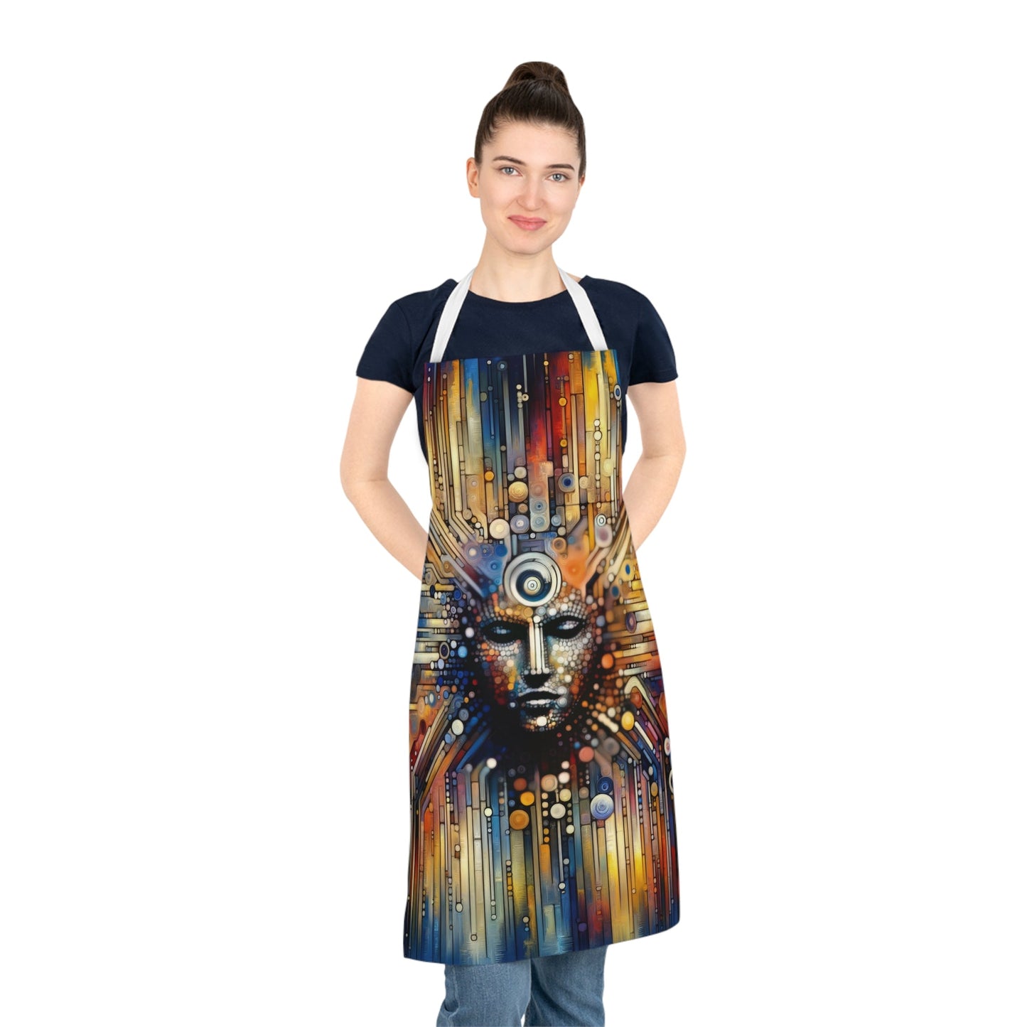 Digital Rhythm Tapestry Adult Apron (AOP) - ATUH.ART
