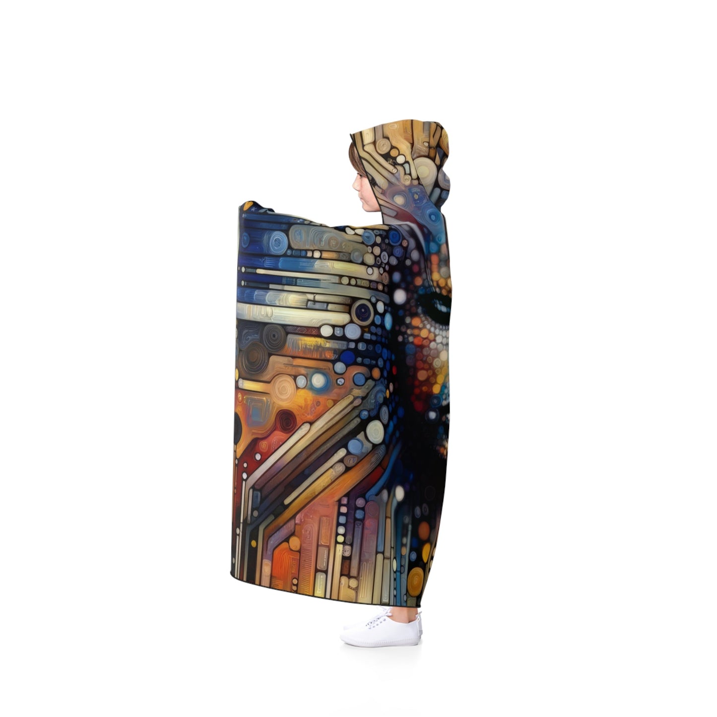 Digital Rhythm Tapestry Hooded Blanket - ATUH.ART