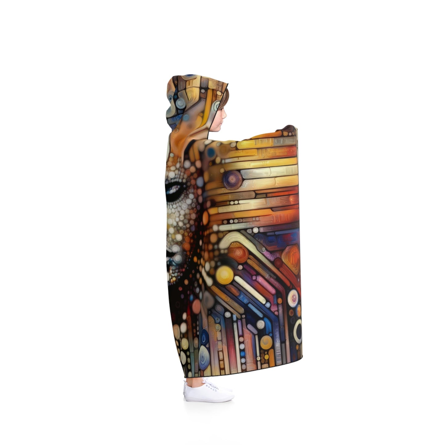 Digital Rhythm Tapestry Hooded Blanket - ATUH.ART