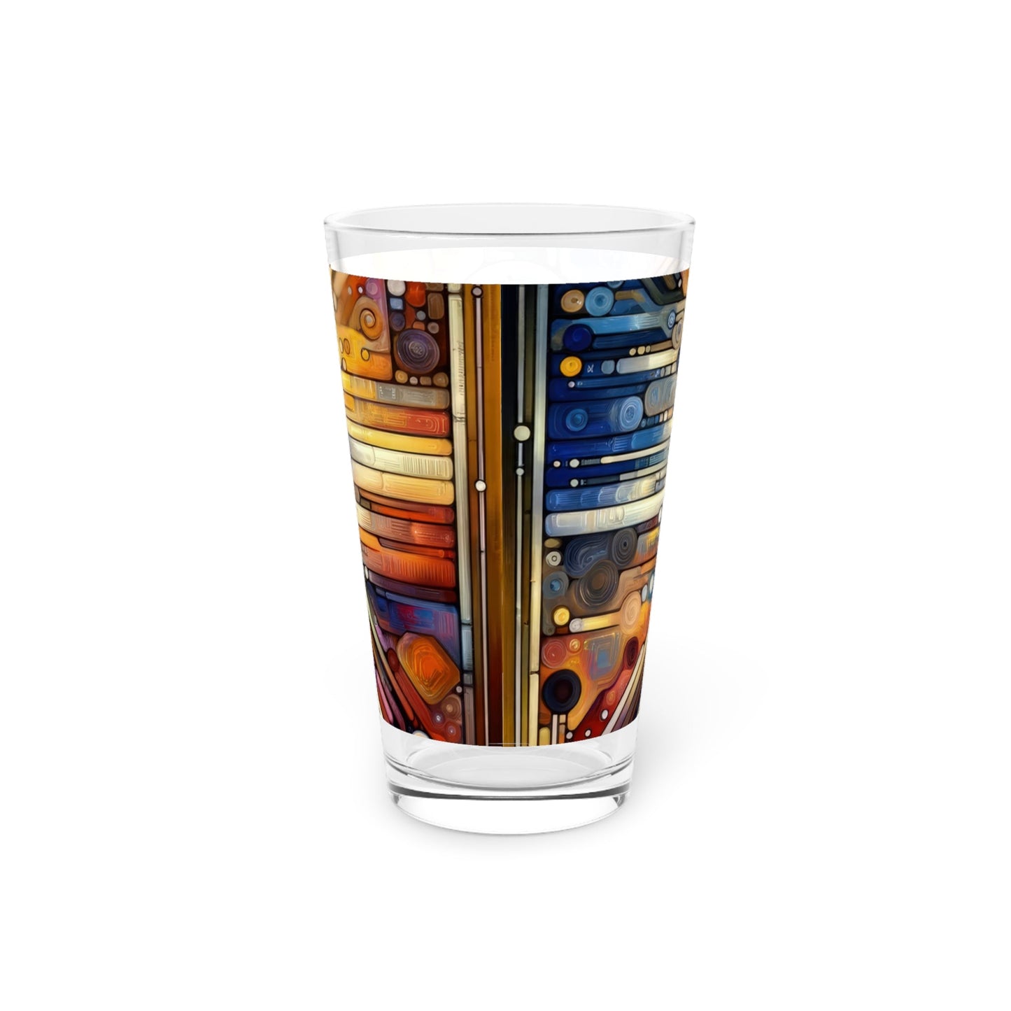 Digital Rhythm Tapestry Pint Glass, 16oz - ATUH.ART