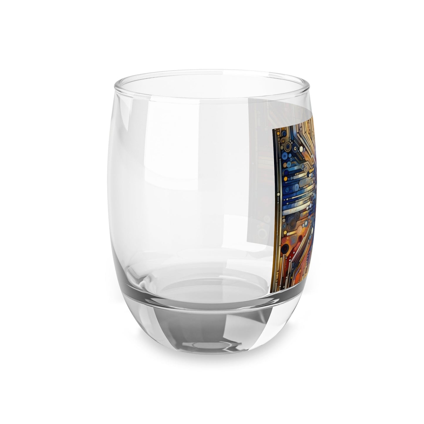 Digital Rhythm Tapestry Whiskey Glass - ATUH.ART