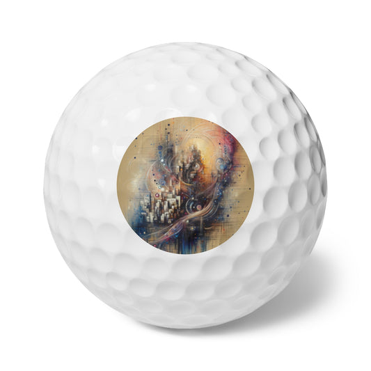 Digital Rhythmic Architecture Golf Balls, 6pcs - ATUH.ART