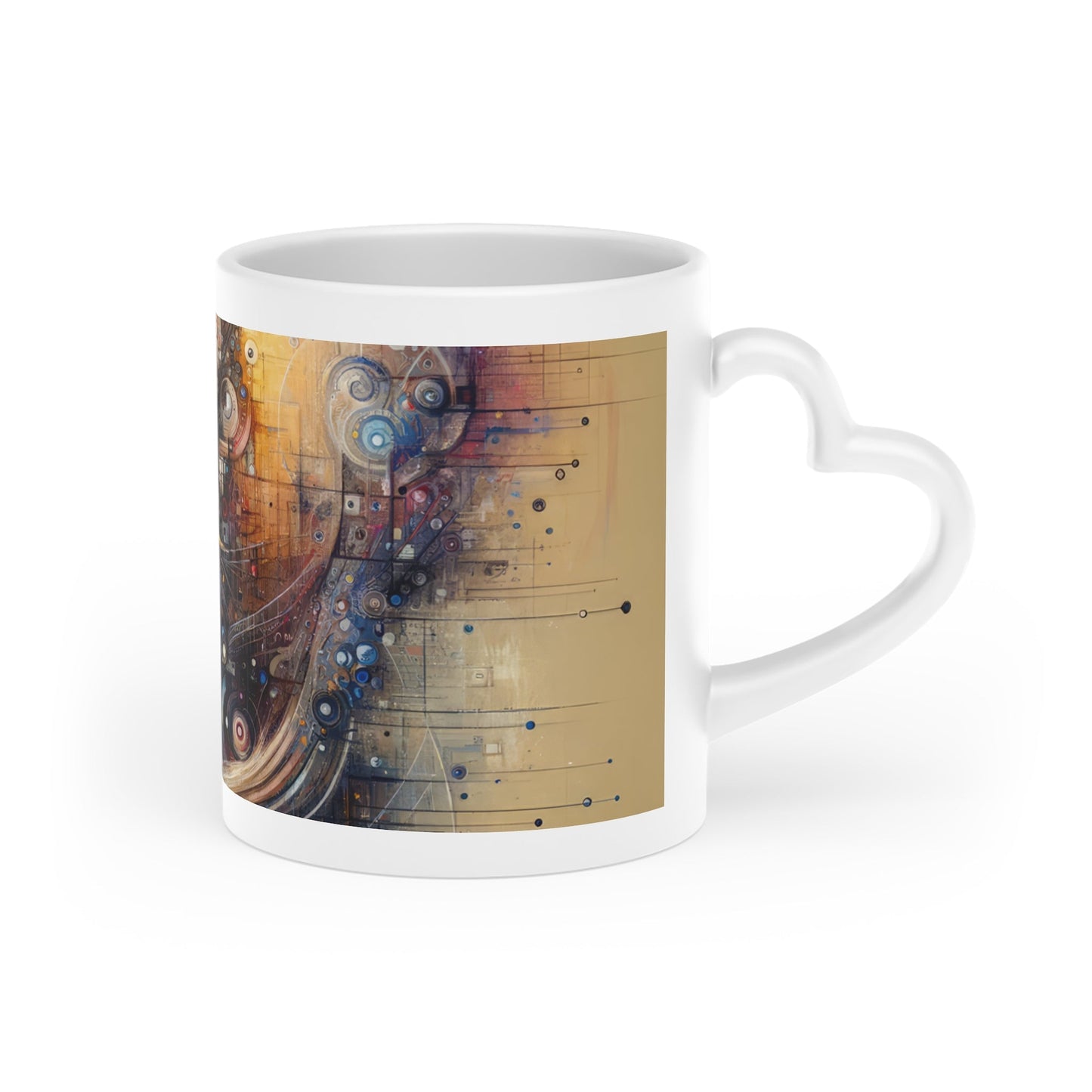Digital Rhythmic Architecture Heart-Shaped Mug - ATUH.ART
