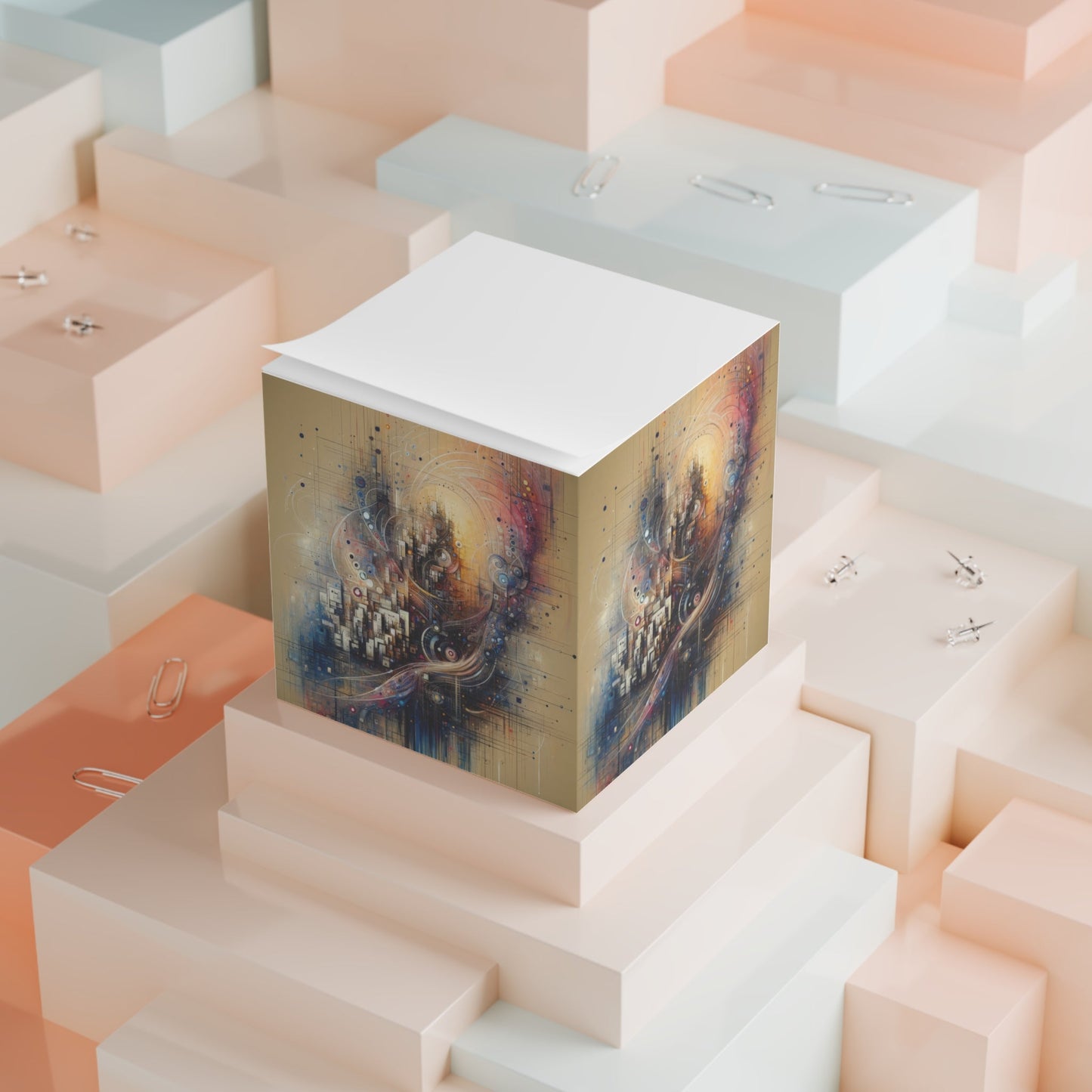 Digital Rhythmic Architecture Note Cube - ATUH.ART