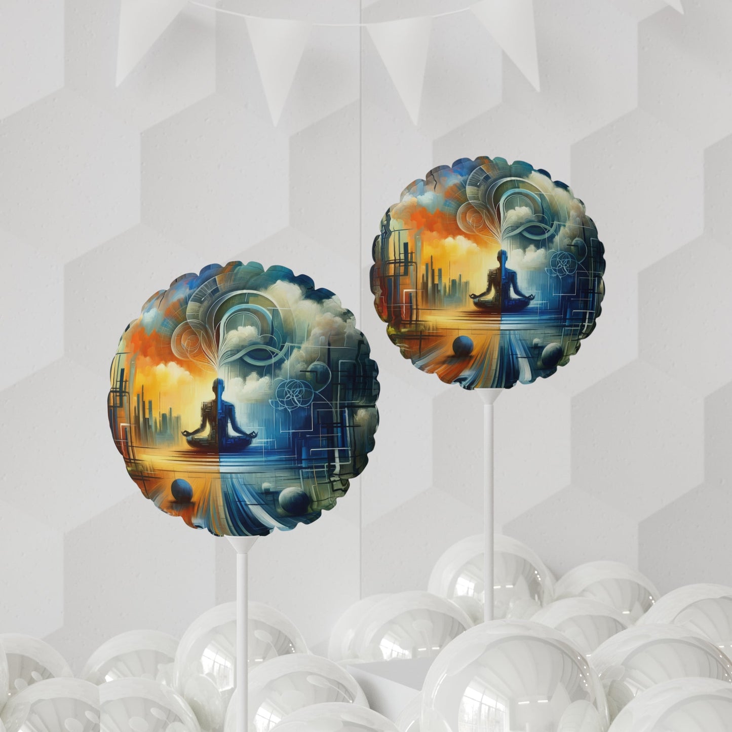 Digital Spiritual Journey Balloon (Round and Heart-shaped), 11" - ATUH.ART