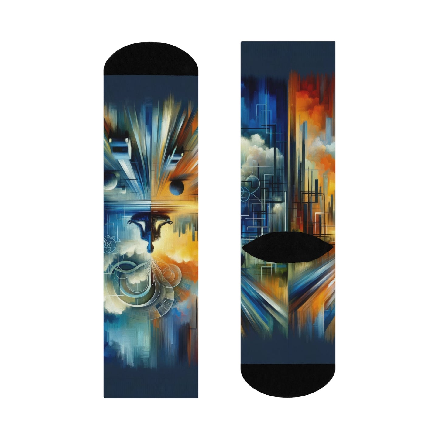 Digital Spiritual Journey Cushioned Crew Socks - ATUH.ART