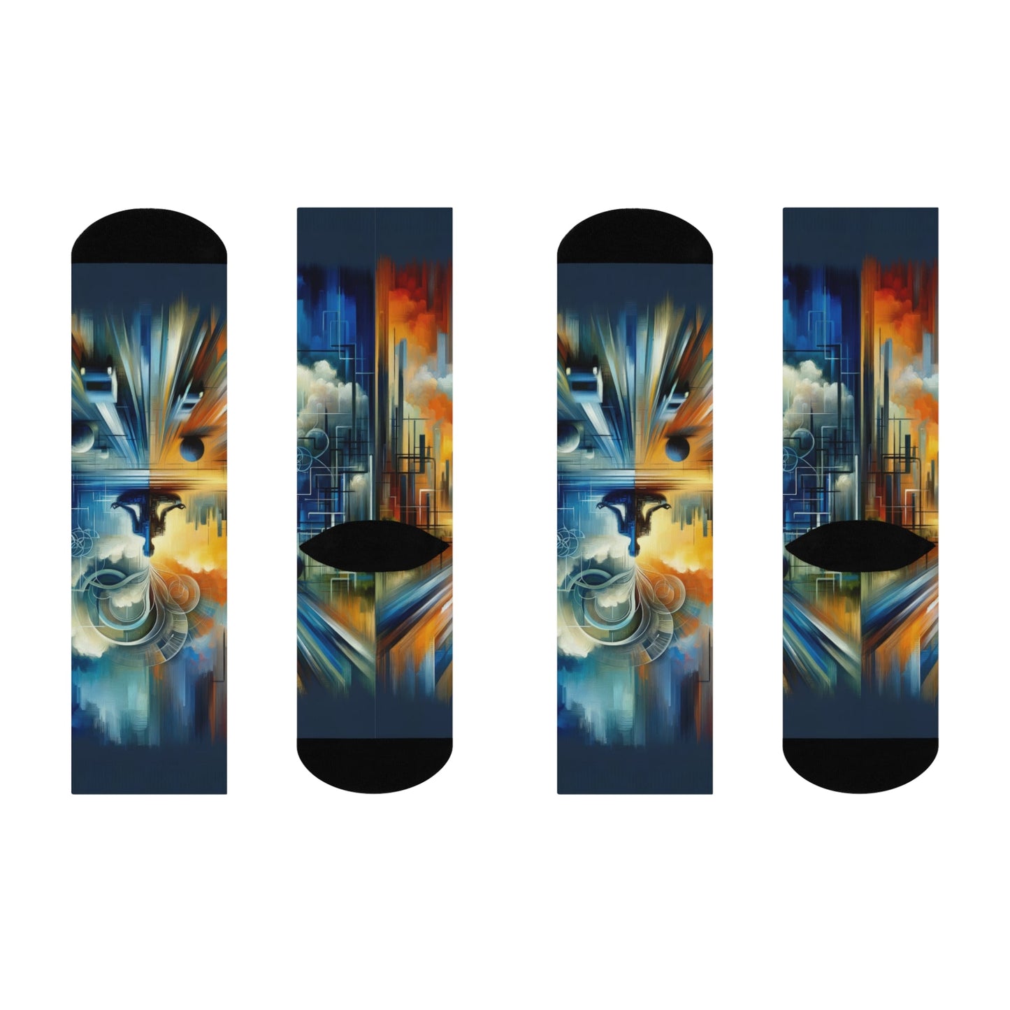 Digital Spiritual Journey Cushioned Crew Socks - ATUH.ART