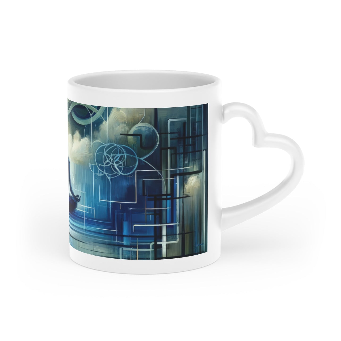 Digital Spiritual Journey Heart-Shaped Mug - ATUH.ART
