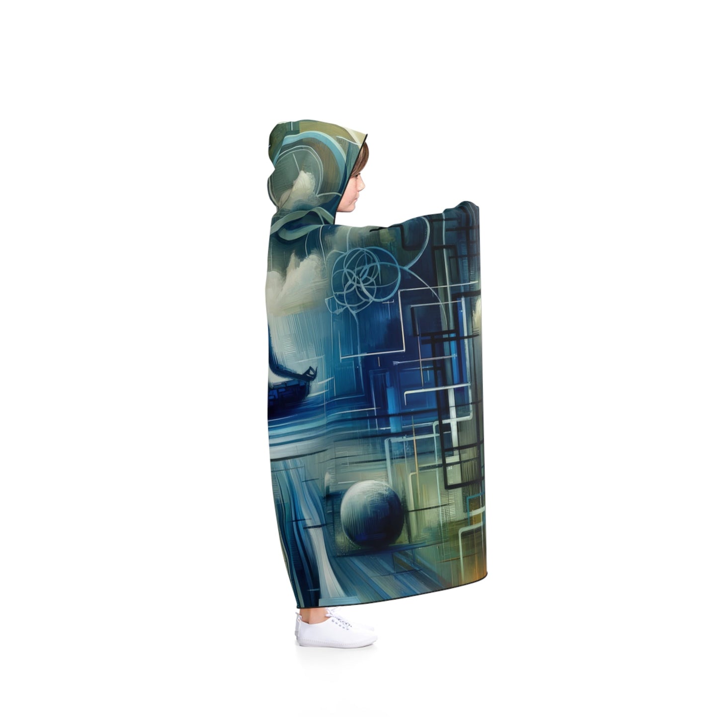 Digital Spiritual Journey Hooded Blanket - ATUH.ART