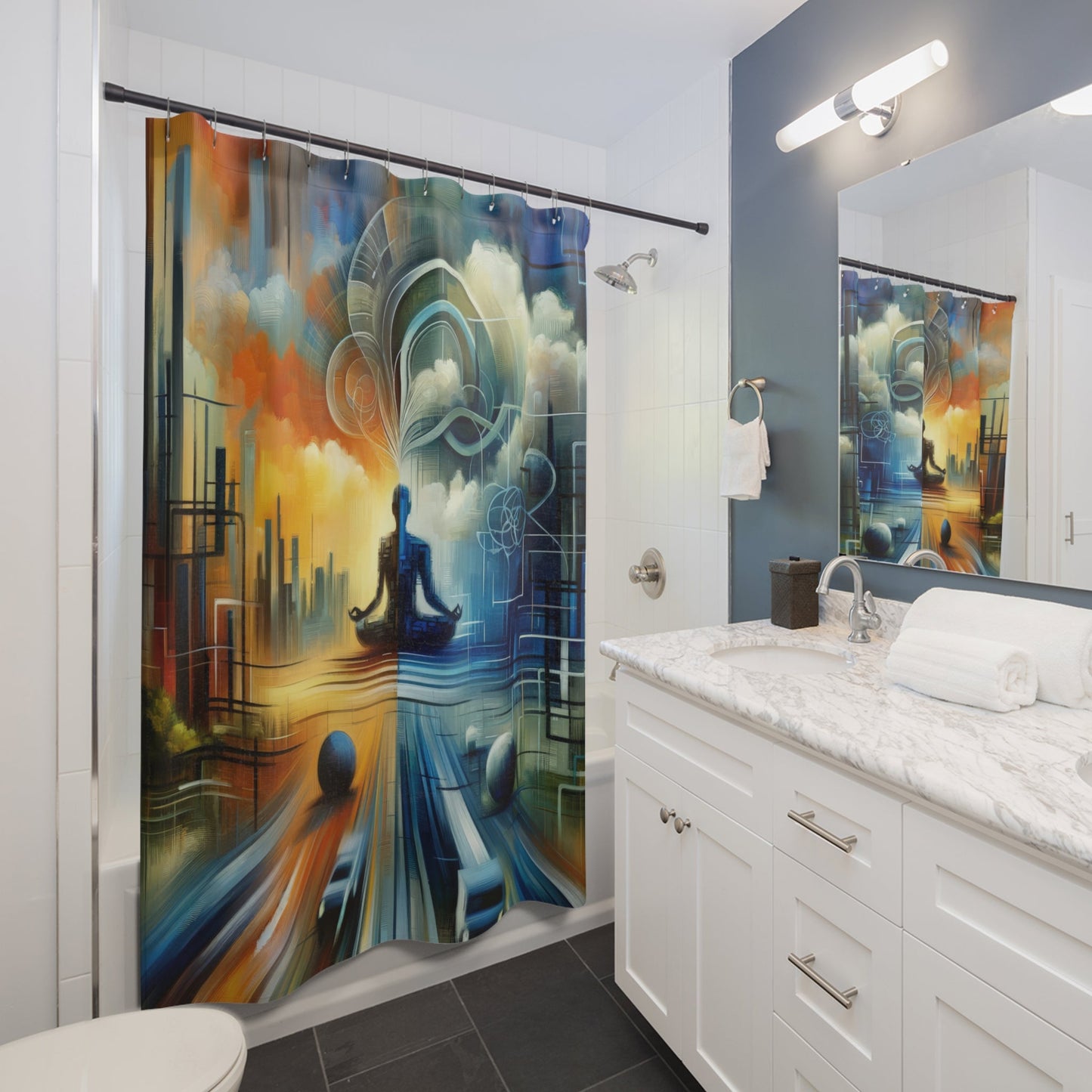 Digital Spiritual Journey Shower Curtains - ATUH.ART