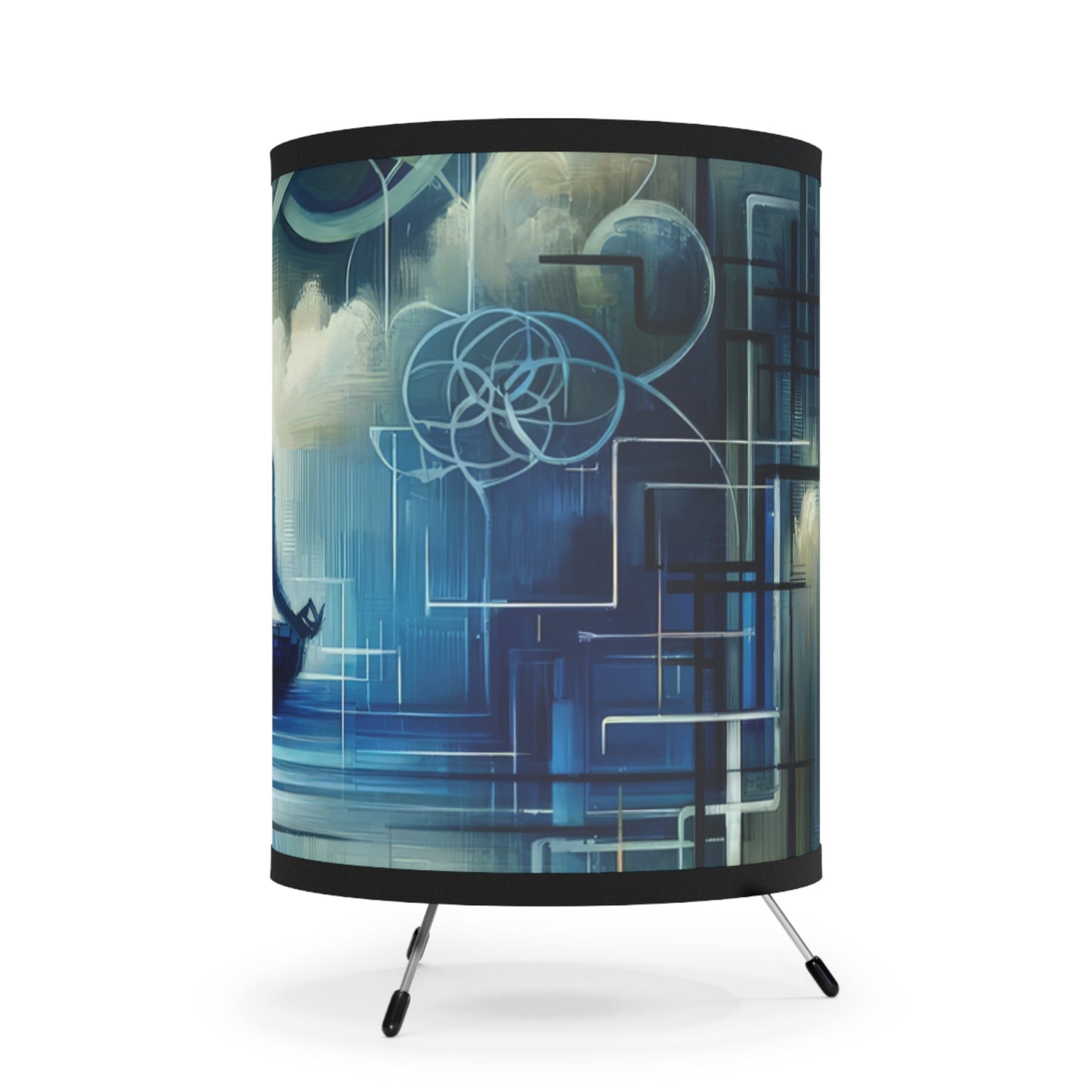 Digital Spiritual Journey Tripod Lamp with High-Res Printed Shade, US\CA plug - ATUH.ART