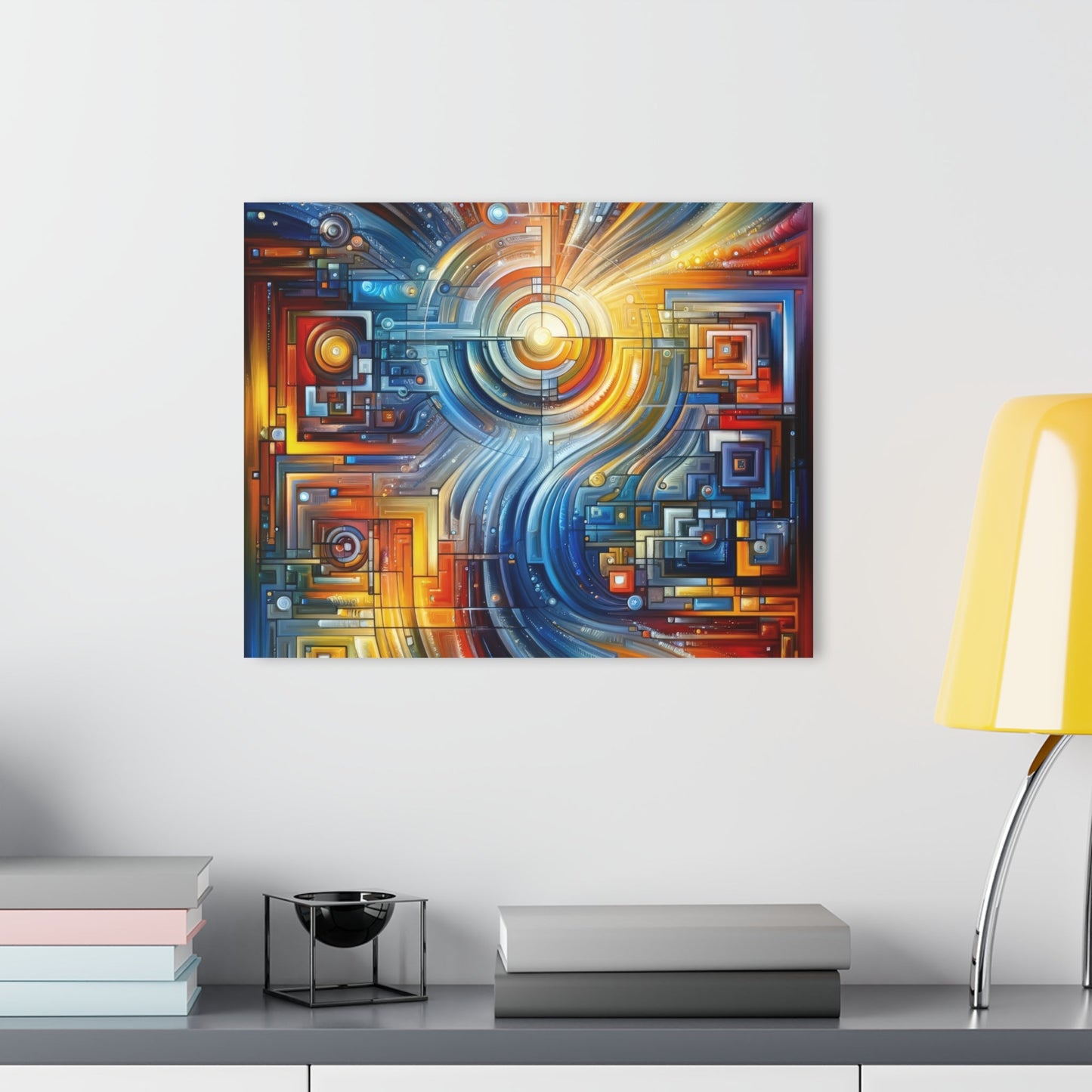 Digital Tachism Connectivity Acrylic Prints (French Cleat Hanging) - ATUH.ART