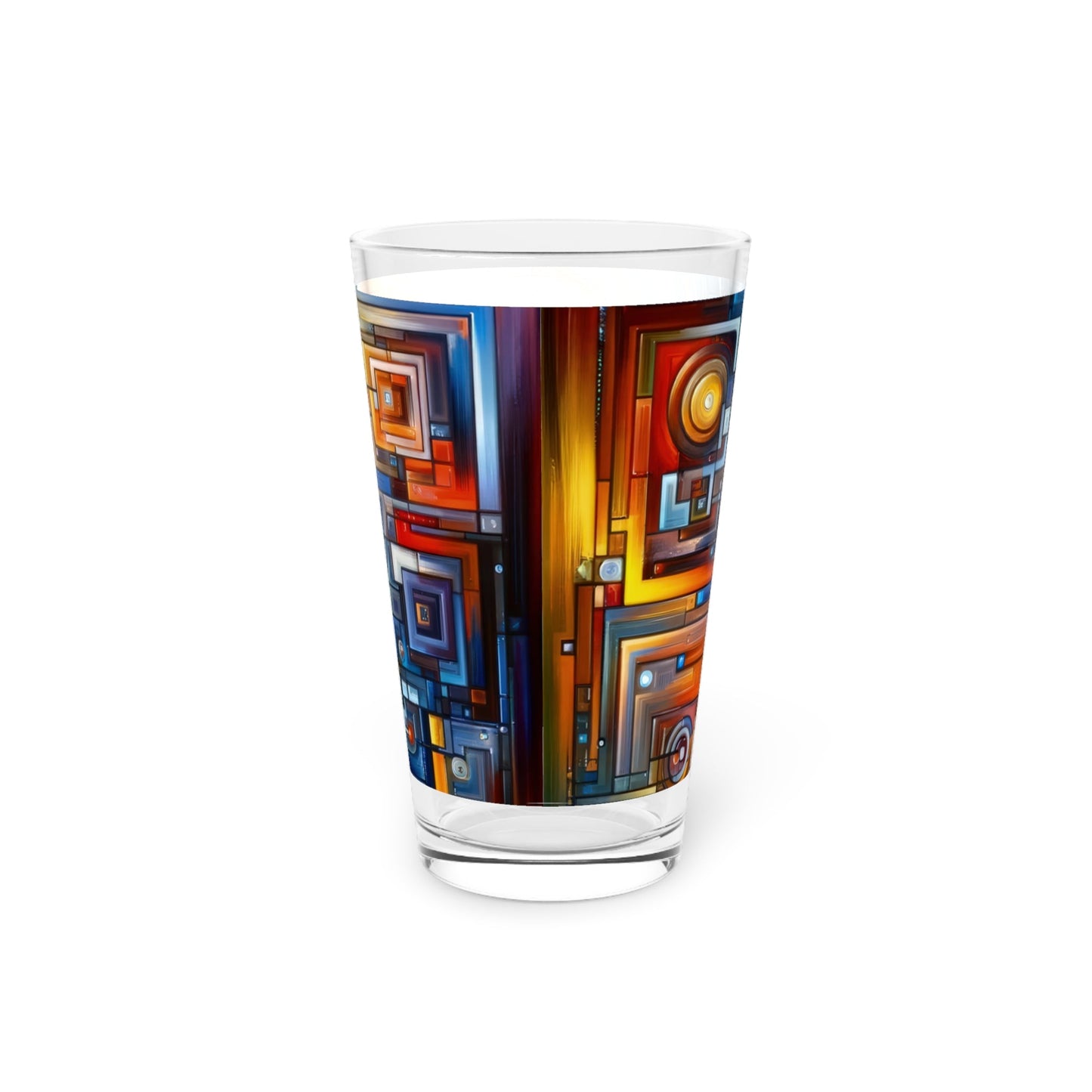 Digital Tachism Connectivity Pint Glass, 16oz - ATUH.ART