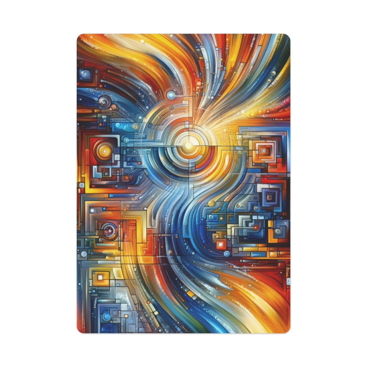 Digital Tachism Connectivity Poker Cards - ATUH.ART