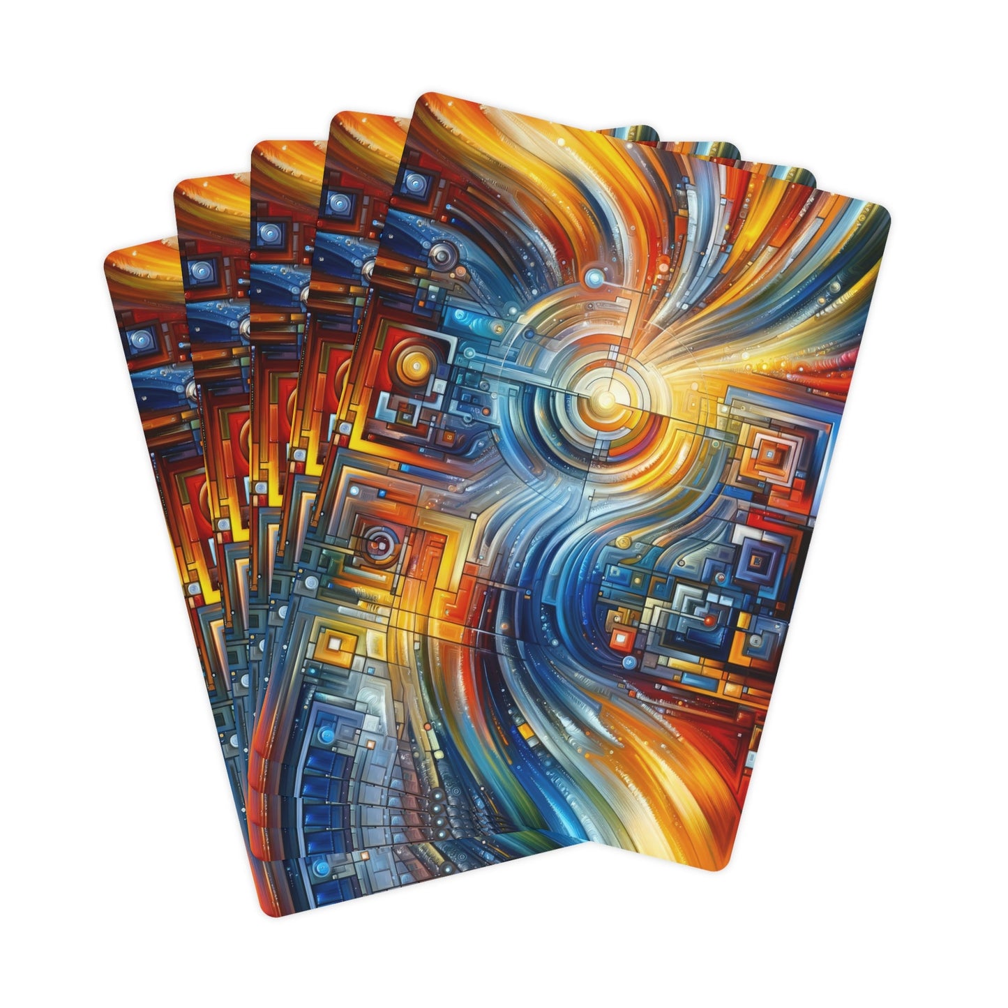 Digital Tachism Connectivity Poker Cards - ATUH.ART