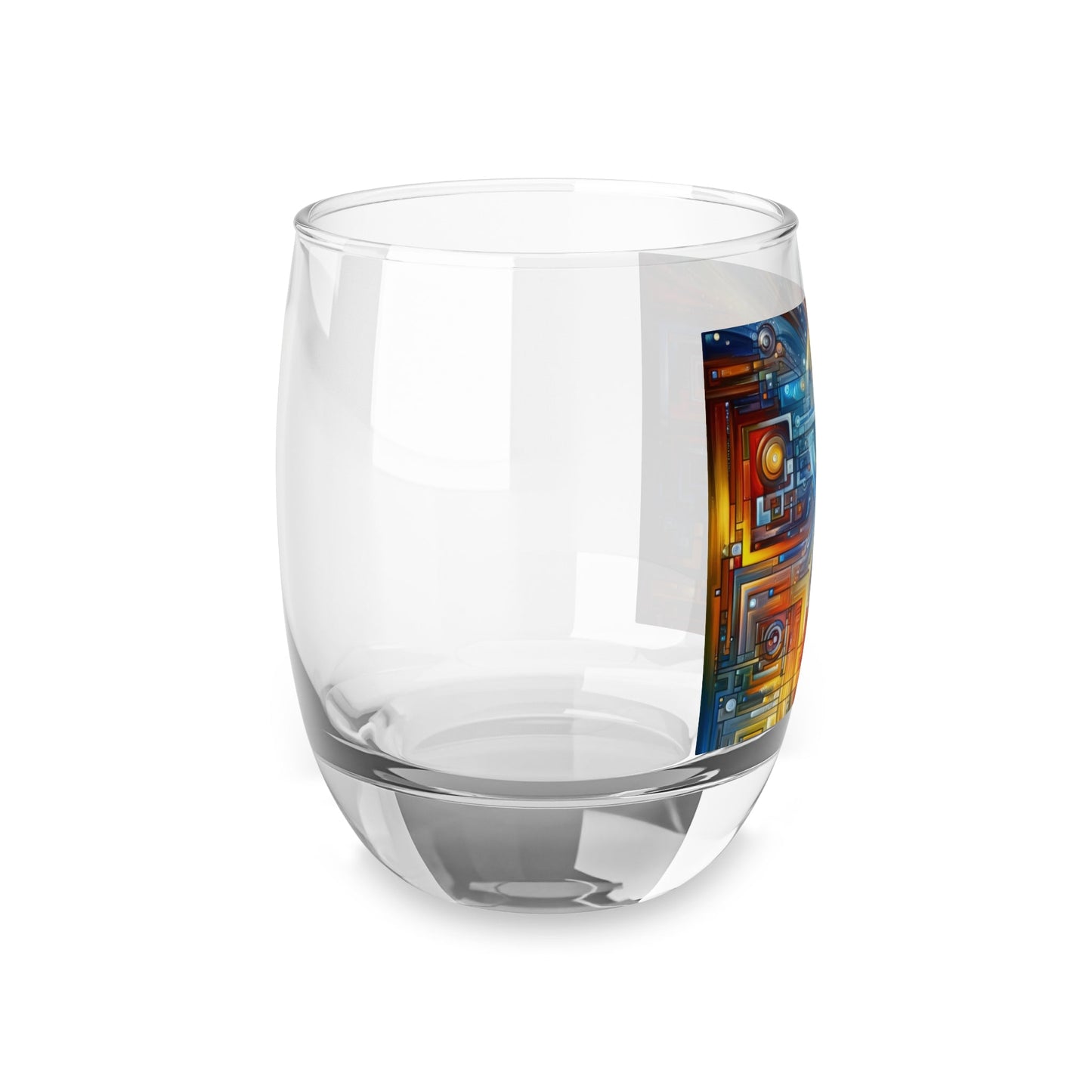 Digital Tachism Connectivity Whiskey Glass - ATUH.ART