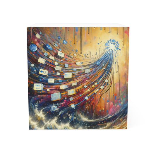 Digital Tapestry Weaving Note Cube - ATUH.ART